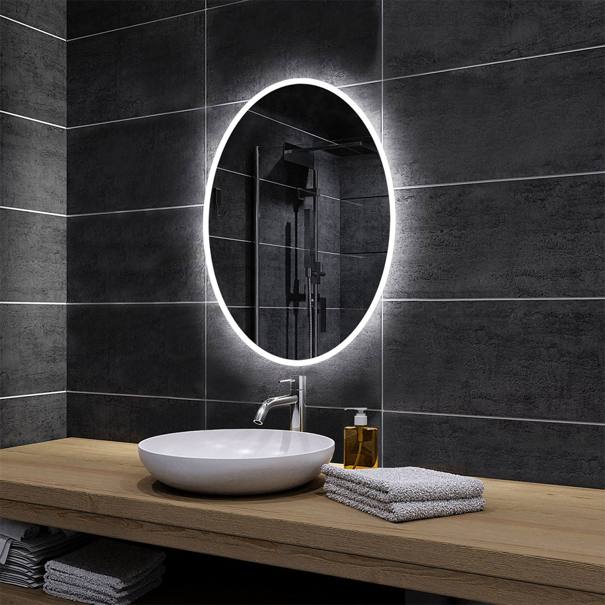 Oglindă de baie ovală HAVANA