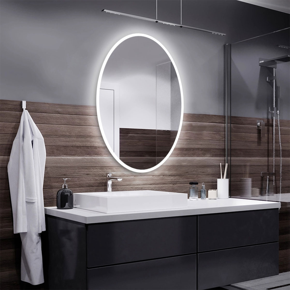 Oglindă de baie ovală HAVANA