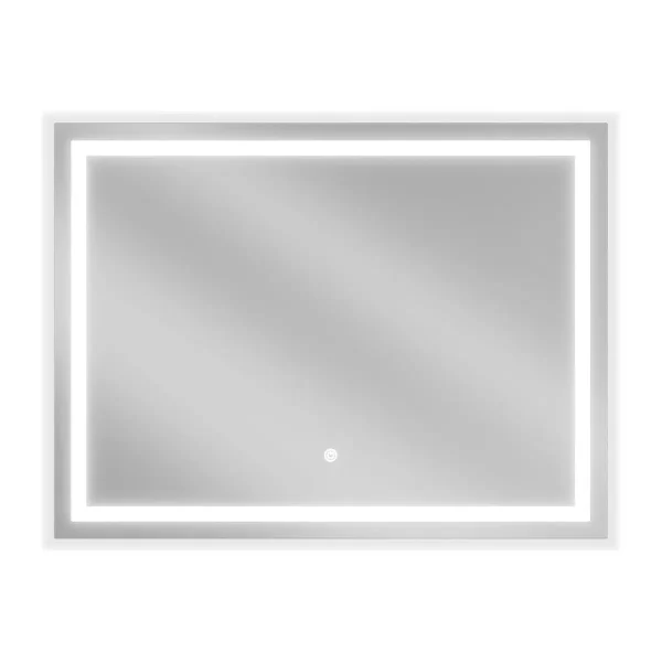 Oglindă de baie LED HEAT | 80x60cm | 6000K | Comutator tactil