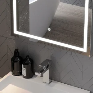 Oglindă de baie LED HEAT | 80x60cm | 6000K | Comutator tactil