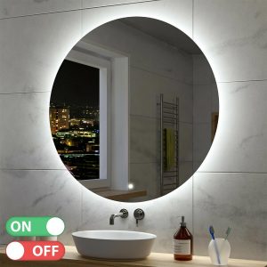 Oglindă de baie RUND - Ø40-120cm | Comutator tactil