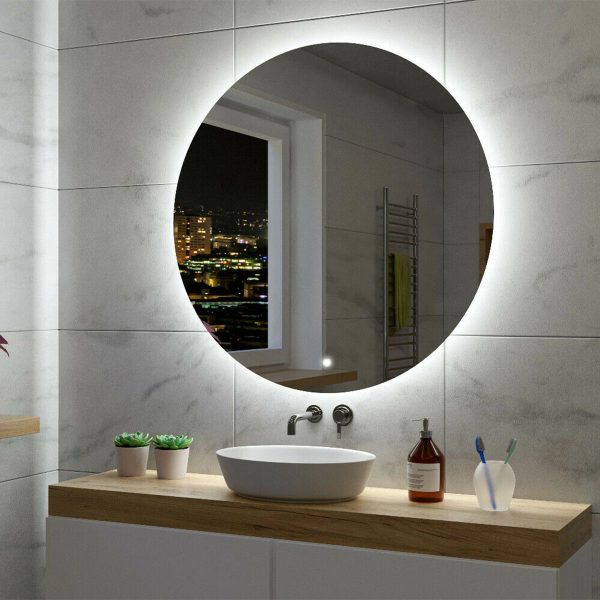 Oglindă de baie RUND - Ø40-120cm | Comutator tactil