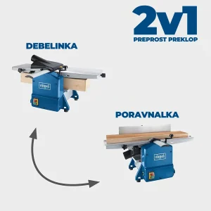 Mașină de rindeluit HMS1070 | 2în1 | 254mm | Scheppach