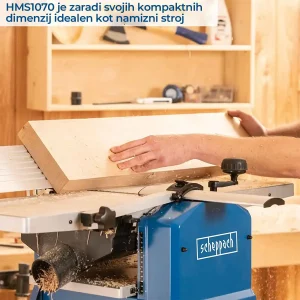 Mașină de rindeluit HMS1070 | 2în1 | 254mm | Scheppach