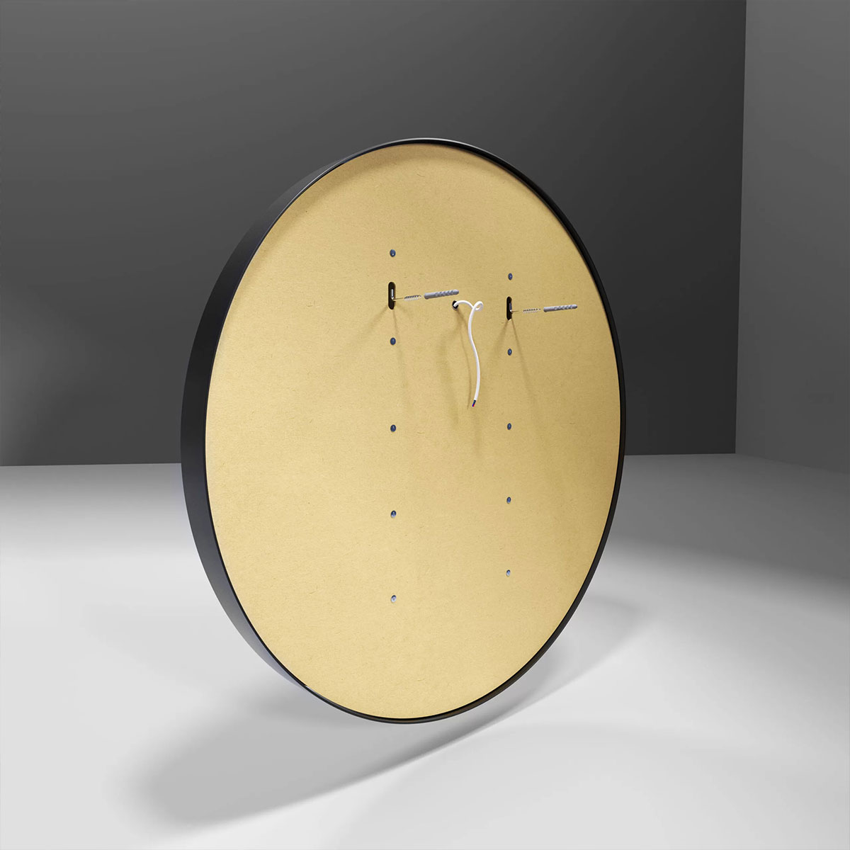 Oglindă cu cadru din aluminiu ADEL - Ø60-120cm