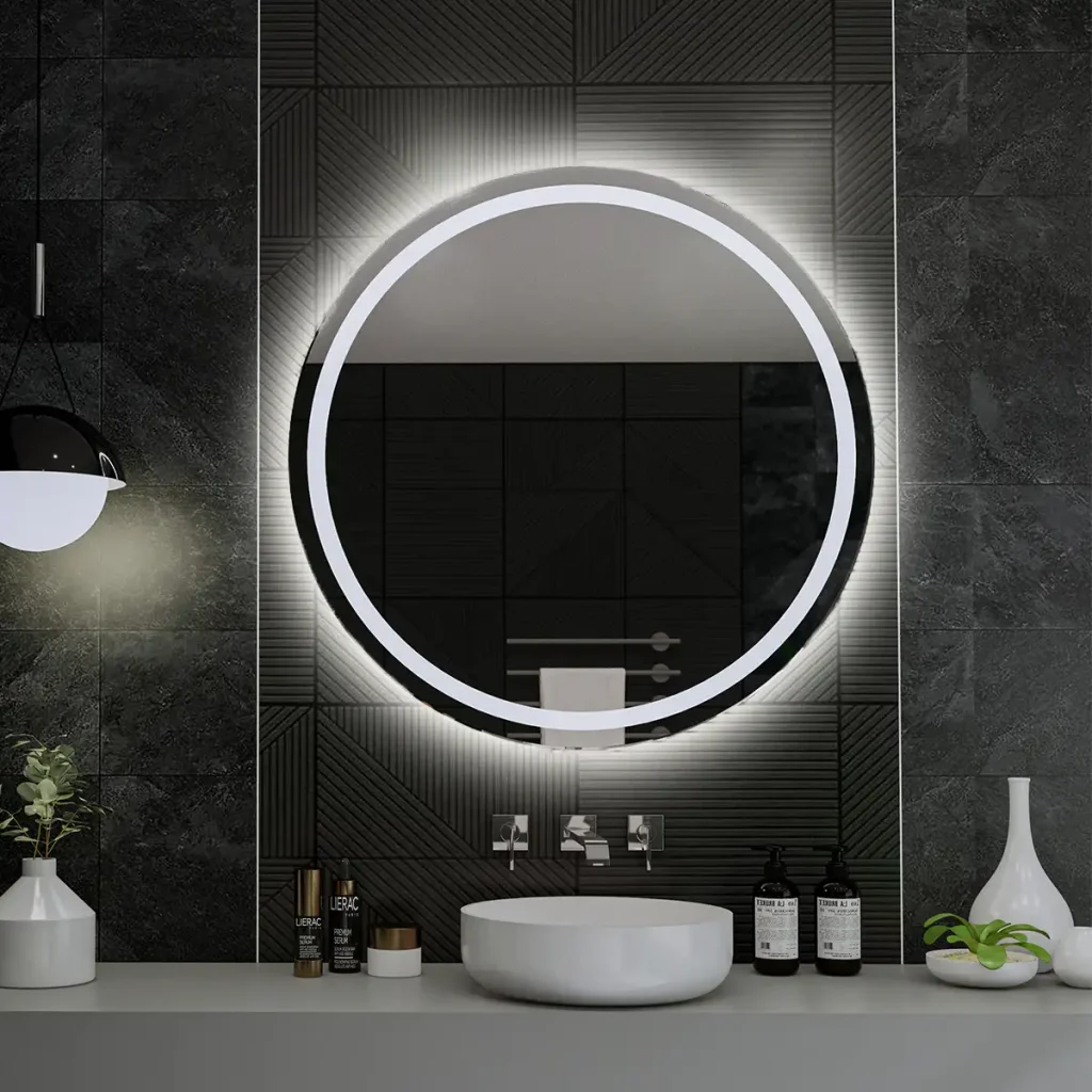 Oglindă rotundă cu iluminare LED LONDON