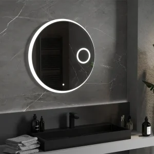 Oglindă de baie încălzită LAX MAKE-UP | 6000K | Comutator tactil