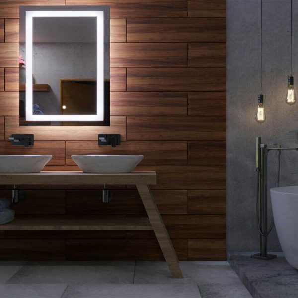 Oglindă de baie MALAGA TOUCH cu iluminare LED | Comutator tactil