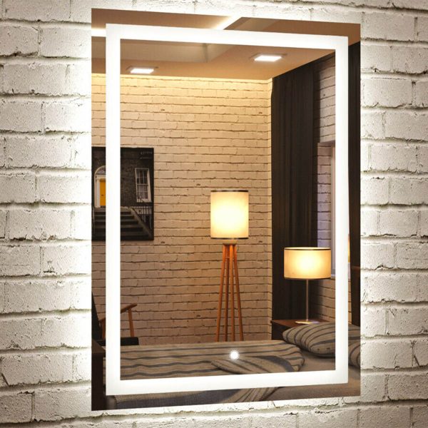 Oglindă de baie MALAGA TOUCH cu iluminare LED | Comutator tactil