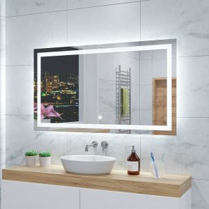 Oglindă de baie MALAGA TOUCH cu iluminare LED | Comutator tactil