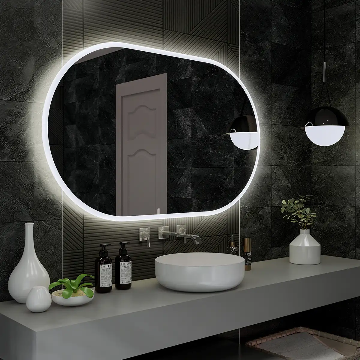 Oglindă de baie ovală HAMBURG