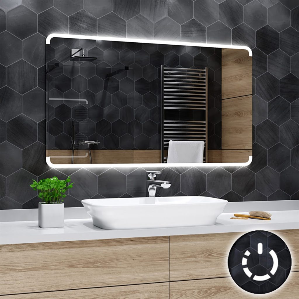 Oglindă cu colțuri rotunde