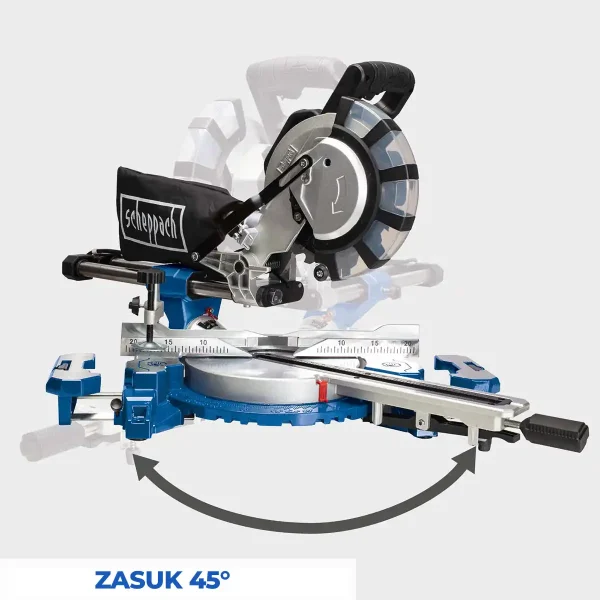 Fierăstrău circular staţionar cu sanie de glisare HM254SPX | 2200W | 90mm | Scheppach