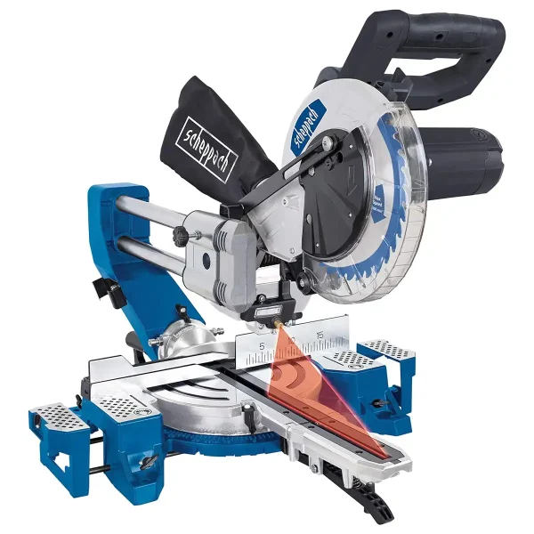 Fierăstrău circular staţionar cu sanie de glisare HM90SL | 2200W | 65x300mm | Scheppach