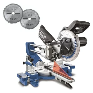 Fierăstrău circular staţionar cu sanie de glisare HM90SL | 2200W | 65x300mm | Scheppach