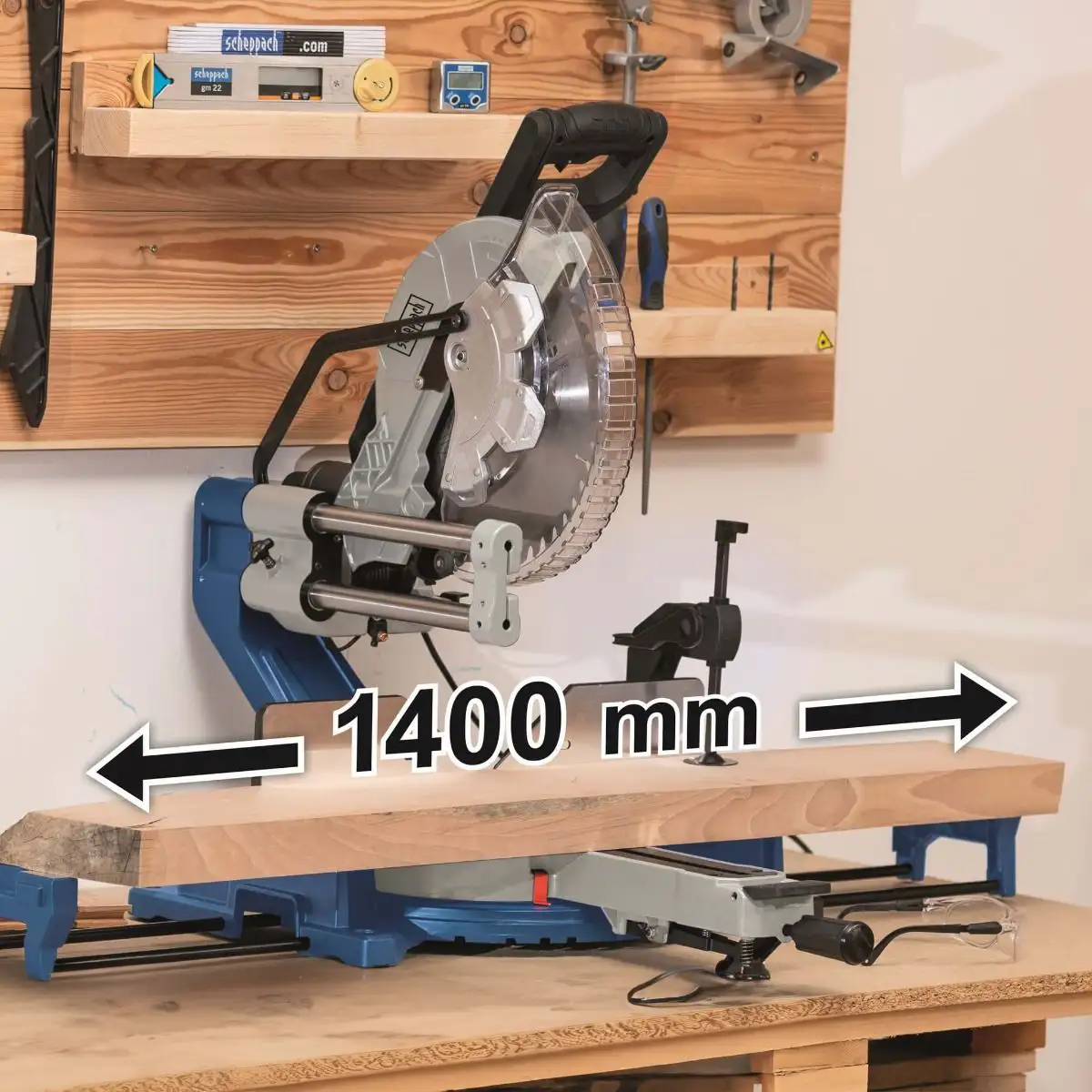 Fierăstrău circular staţionar cu sanie de glisare HM305SL | 180mm | 2000W | Scheppach