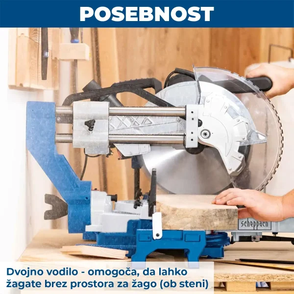 Fierăstrău circular staţionar cu sanie de glisare HM305SL | 180mm | 2000W | Scheppach