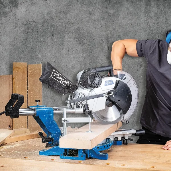 Fierăstrău circular staţionar cu sanie de glisare HM140L | 105mm | 2000W | Scheppach