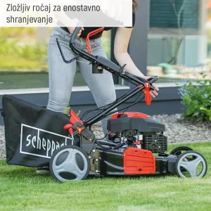 Mașină de tuns iarba autopropulsată pe benzină MS225-53E | 53cm | 7.0cp | 3în1 | Scheppach