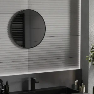 Oglindă de perete rotundă ALU Loft | Negru/Auriu | Mexen