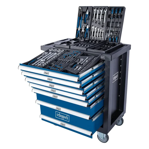 Dulap mobil echipat cu scule TW1100 | 70-piese | Scheppach