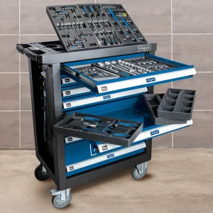 Dulap mobil echipat cu scule TW1100 | 70-piese | Scheppach