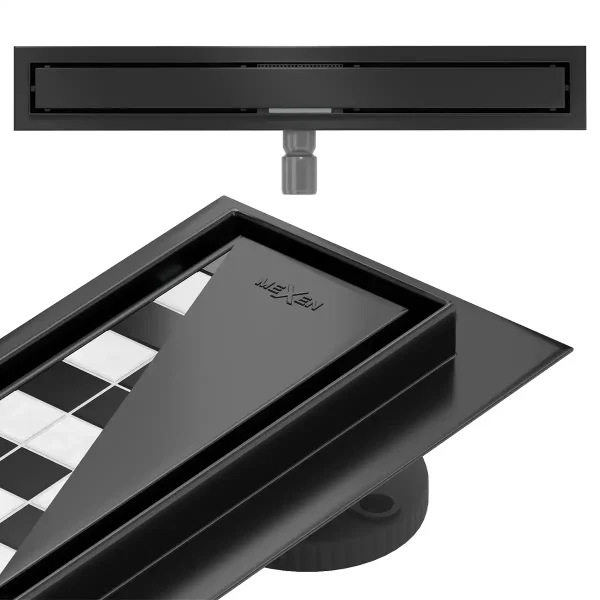 Rigolă de scurgere pentru duș BLACK | 50-120 cm | Mexen