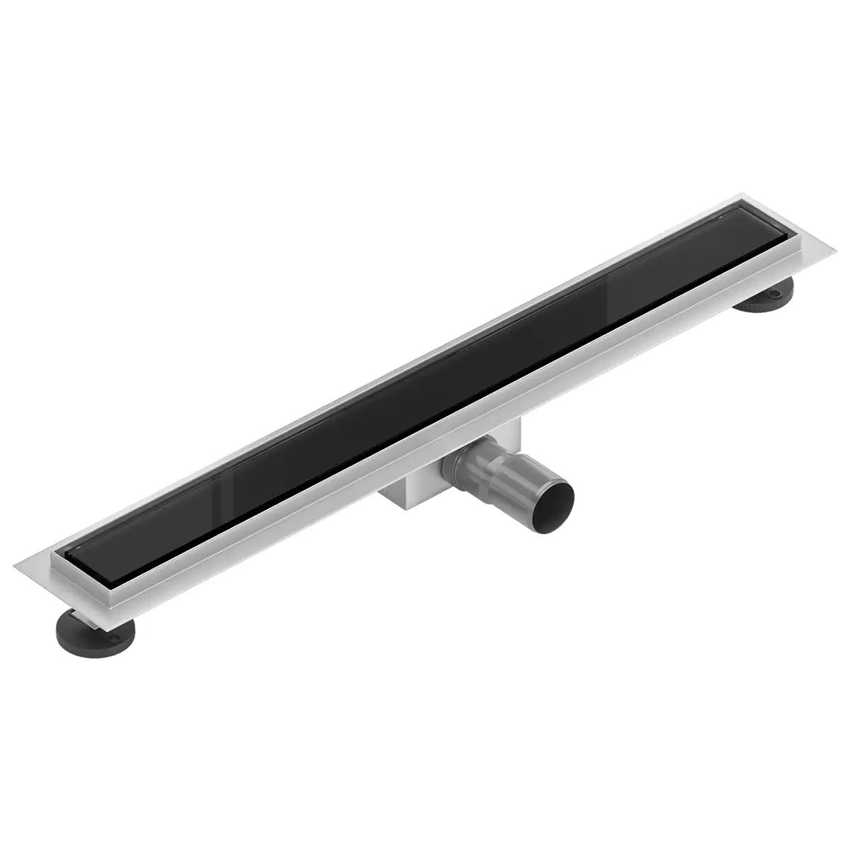 Rigolă de scurgere pentru duș GLASS | Sticlă neagră | 50-100 cm | Mexen