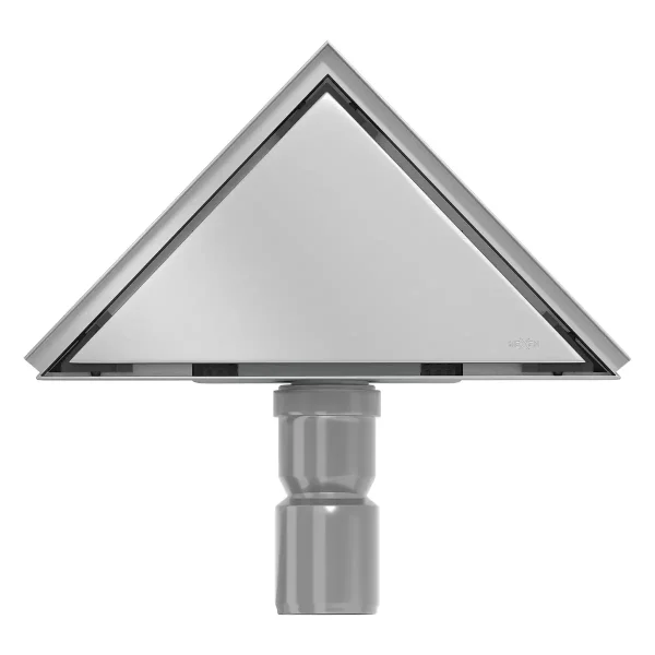 Rigolă de duș cu montare pe colț TRIAN | 20 cm | Inox și Negru | Mexen