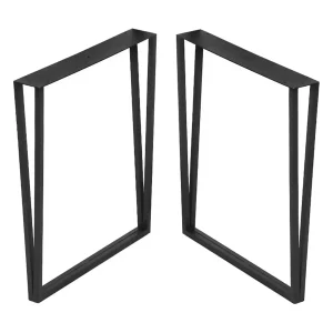 Picioare metalice de masă CLASS | 2 bucăți | Negre | 60x71cm