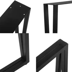 Picioare metalice de masă CLASS | 2 bucăți | Negre | 60x71cm