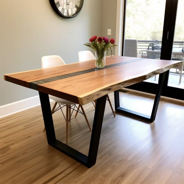 Picioare metalice de masă TRAPEZO | 72 sau 43 cm | 2 bucăți | Negre