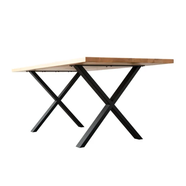 Picioare pentru masa de sufragerie CROSS | 2 bucăți | Negre | 60x72cm