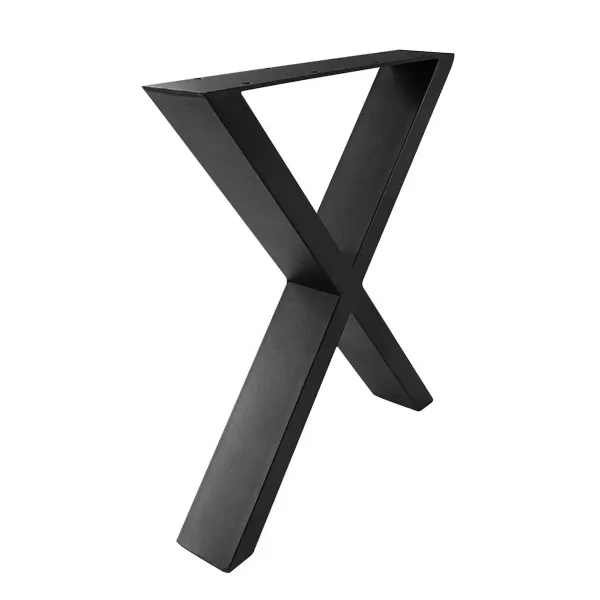 Picioare pentru masa de sufragerie CROSS | 2 bucăți | Negre | 60x72cm