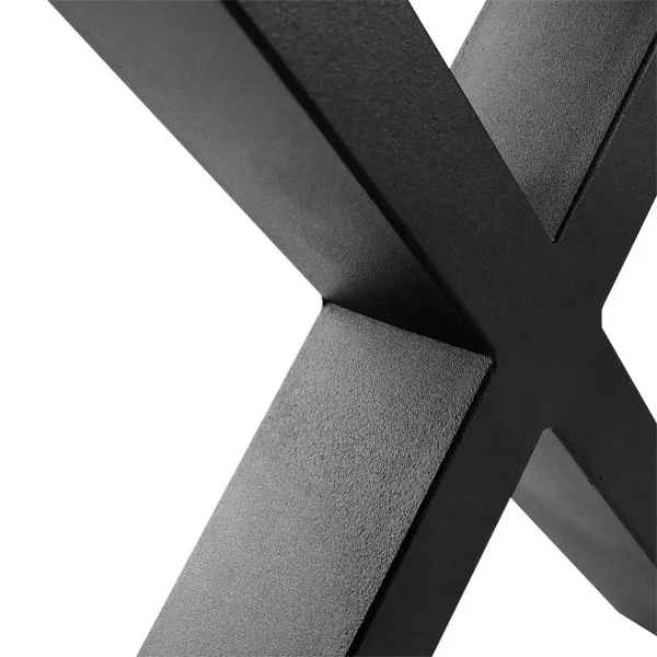Picioare pentru masa de sufragerie CROSS | 2 bucăți | Negre | 60x72cm