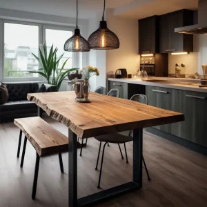 Picioare pentru masa de sufragerie CUBIX | 80, 72, 43 cm | 2 bucăți | Negre