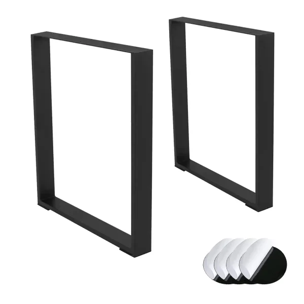 Picioare pentru masa de sufragerie CUBIX | 80, 72, 43 cm | 2 bucăți | Negre