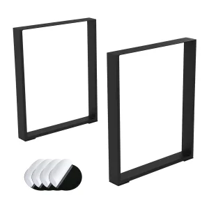 Picioare pentru masa de sufragerie CUBIX | 80, 72, 43 cm | 2 bucăți | Negre