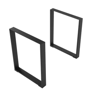 Picioare pentru masa de sufragerie CUBIX | 80, 72, 43 cm | 2 bucăți | Negre