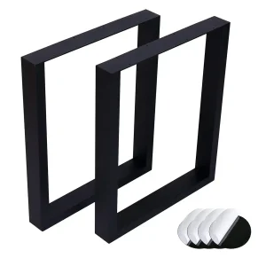 Picioare pentru masa de sufragerie CUBIX | 80, 72, 43 cm | 2 bucăți | Negre