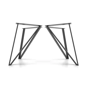 Picioare de masă ANGLE | 71cm | 4 bucăți | Negru MAT