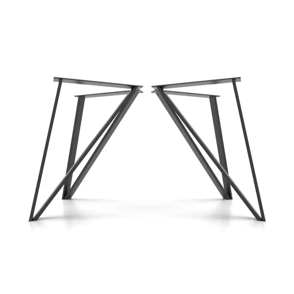Picioare de masă ANGLE | 71cm | 4 bucăți | Negru MAT