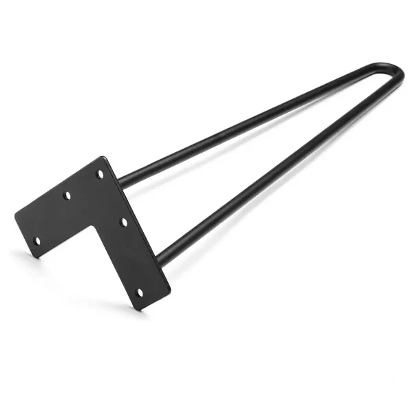 Picioare de masă Hairpin cu 2 tije | 20 - 71 cm | 4-bucăți | Negre