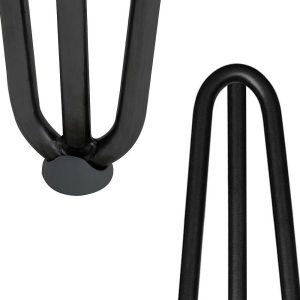Picioare de masă Hairpin cu 2 tije | 20 - 71 cm | 4-bucăți | Negre - imagine 7