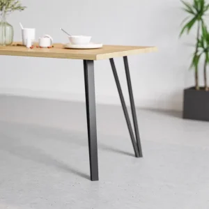 Picioare de masă OBLIQ | 71cm | 4 bucăți | Negru MAT