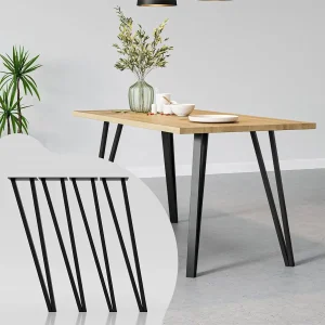 Picioare de masă OBLIQ | 71cm | 4 bucăți | Negru MAT