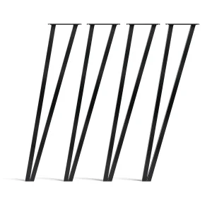 Picioare de masă OBLIQ | 71cm | 4 bucăți | Negru MAT