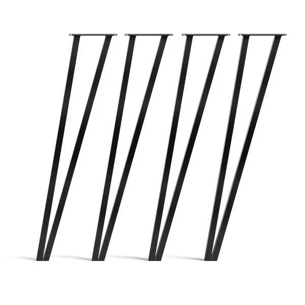 Picioare de masă OBLIQ | 71cm | 4 bucăți | Negru MAT