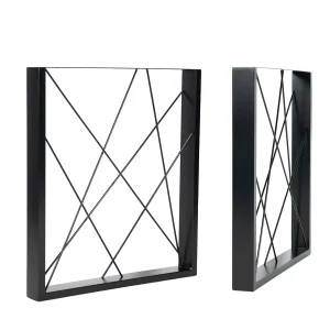 Picioare de masă SCATTER | 2 bucăți | Negru MAT | 60x71cm