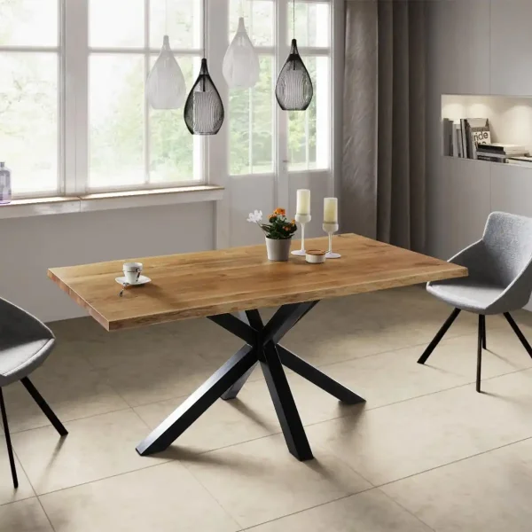Picioare metalice de masă Spider Star | 120 - 150 cm | Negre